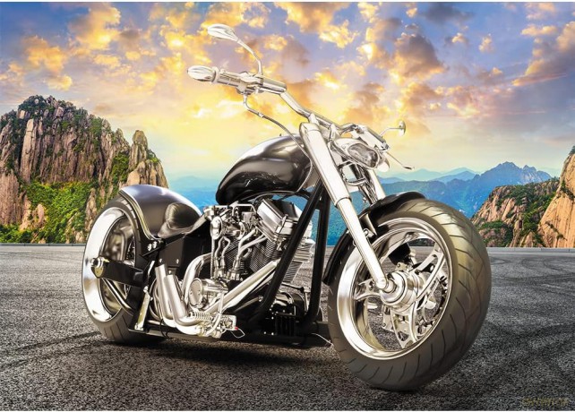 TREFL 500 el. Czarny motocykl [PUZZLE]