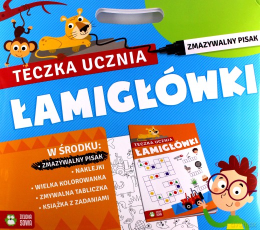 Teczka ucznia z pisakiem. Łamigłówki [KSIĄŻKA]