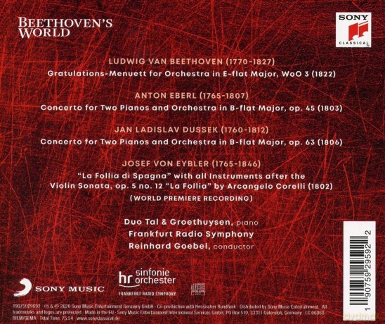 Reinhard Goebel: Beethoven's World - Eberl, Dussek: Concertos for 2 Pianos [CD]