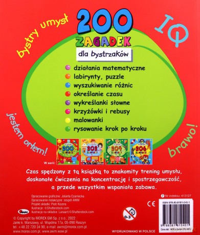 200 zagadek. Dla bystrzaków [KSIĄŻKA]