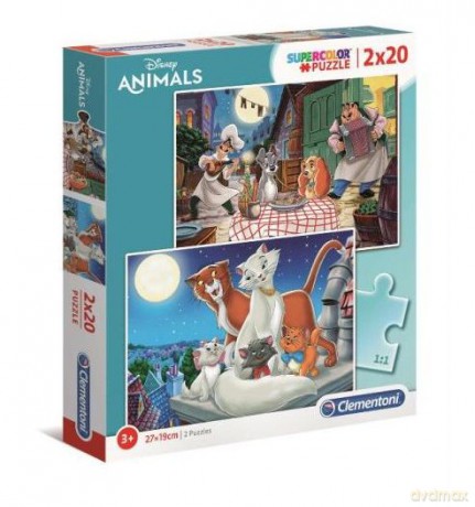 CLEMENTONI 2 x 20 el.el super kolor disney animals 24764 [PUZZLE]