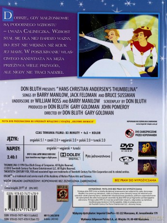 Kultowe Animacje 15: Calineczka (booklet) [DVD]