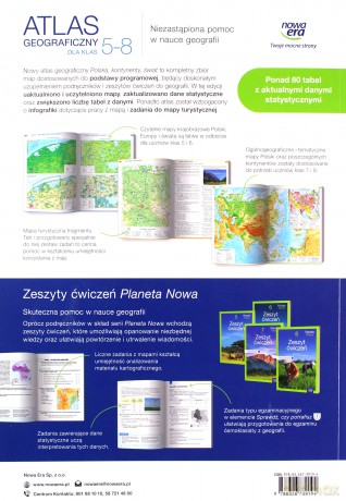 Geografia atlas Polska kontynenty świat klasy 5-8 szkoła podstawowa 66850 [KSIĄŻKA]
