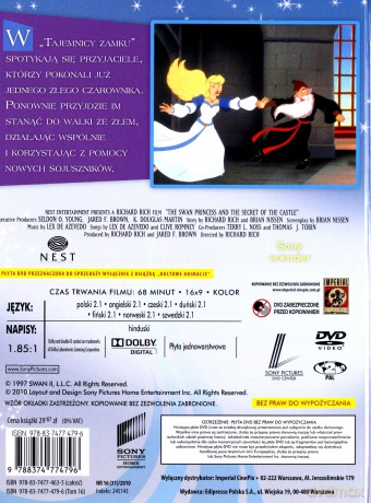 Kultowe Animacje 16: Księżniczka Łabędzi: Tajemnica zamku (booklet) [DVD]