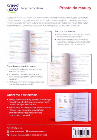 Nowe matematyka era prosto do matury podręcznik klasa 2 liceum i technikum zakres podstawowy i rozszerzony 68262 - Maciej Antek, Krzysztof Belka, Piotr Grabowski [KSIĄŻKA]