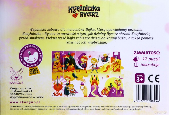 Puzzlobajka Księżniczka i Rycerz