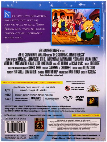 Kultowe Animacje 25: Dzielna pani Brisby 2 (booklet) [DVD]