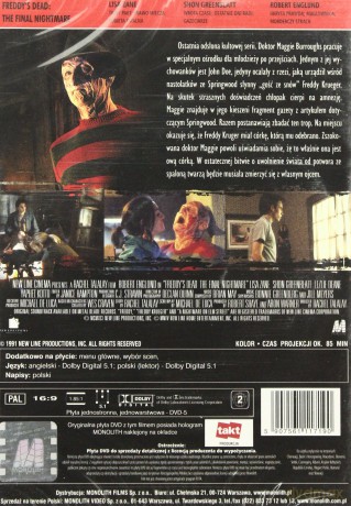 Koszmar z ulicy Wiązów 6: Freddy nie żyje - koniec koszmaru [DVD]