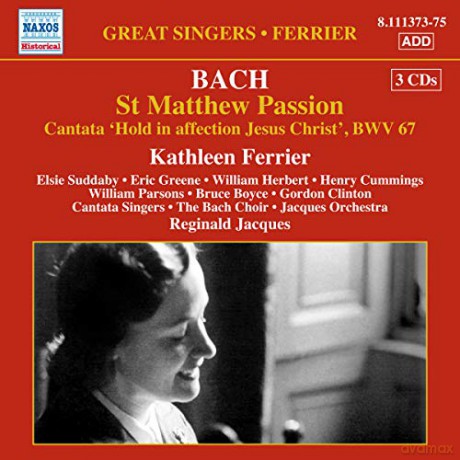 Ferrierbach Choirjacques: Bachst Matthew Passion [3CD]