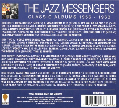Jazz Messengers: Classic Albums 1956-1963 [4CD]