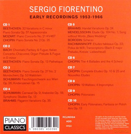 Sergio Fiorentino: Fiorentino Edition-The Early Recordings 1953-1966 [10CD]