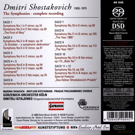 Shostakovich Dimitri: Kitajenkogurzenichorchester [12CD]