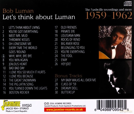 Bob Luman: LetS Think About Luman - The Nashville Recordings And More [CD]