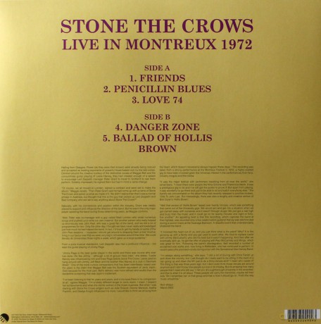 Stone The Crows: Live At Montreux 1972 [Winyl]