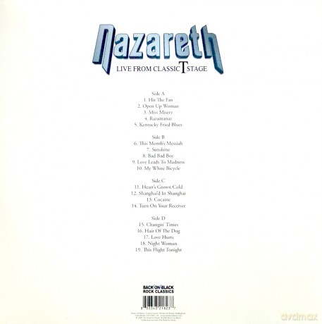 Nazareth: Live From The Classic T Stage [2xWinyl]