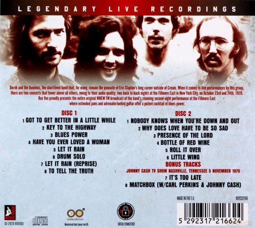 Derek And The Dominos: New York City 1970 [2CD]