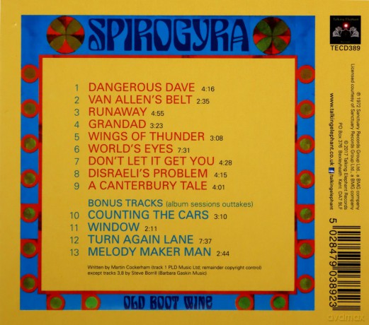 Spirogyra: Old Boot Wine [CD]