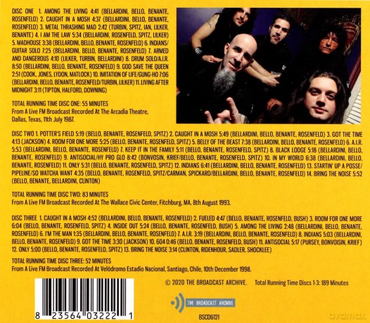 Anthrax: The Broadcast Archives [3CD]