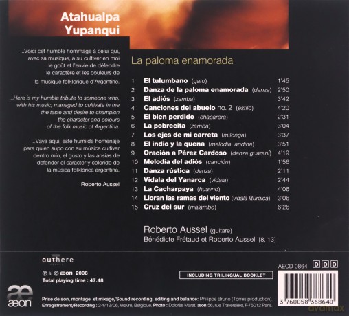 Roberto Aussel: Yupanqui: La Paloma Enamorada [CD]