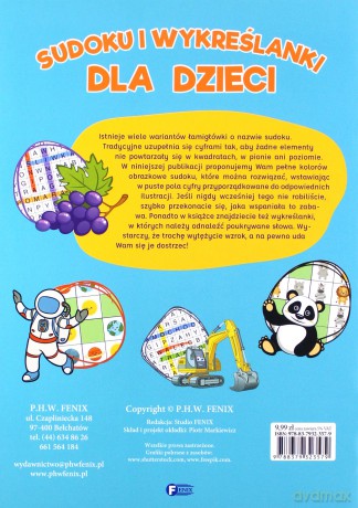 Sudoku i wykreślanki dla dzieci [KSIĄŻKA]