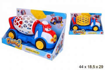 Auto betoniarka dla malucha - grzechotka w worku