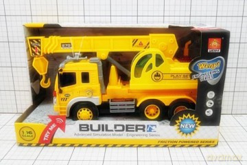 Auto budowlane plastikowe światło / dźwięk w pudełku