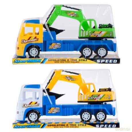 Auto ciężarowe Koparka pod kloszem