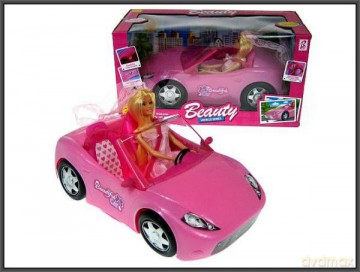 Auto do ślubu z lalką