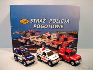 Auto straż, policja z dźwiękiemp