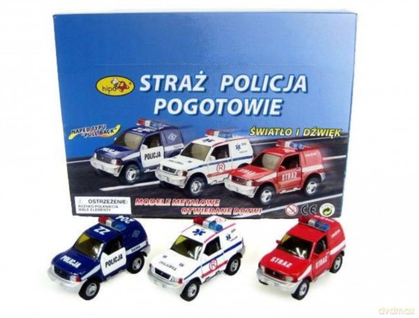 Auto straż, policja z dźwiękiemp