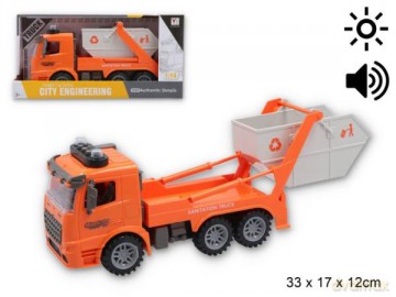 Auto Śmieciarka światło, dźwięk w pudełku