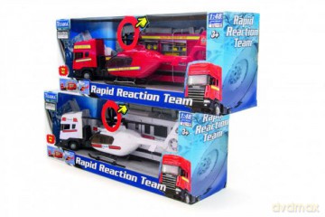 Auto Tir Scania + helikopter