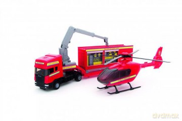 Auto Tir Scania + helikopter