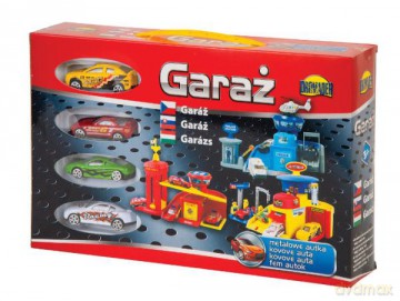 Autodrom garaż +cztery poj