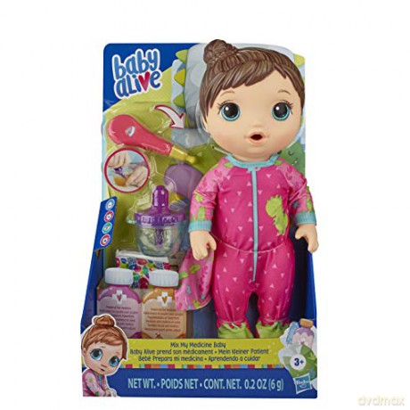 BABY ALIVE Chorowitek lalka brunetka