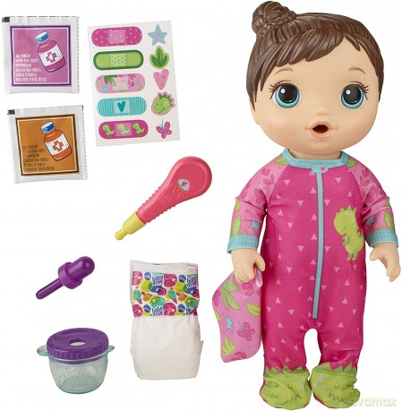 BABY ALIVE Chorowitek lalka brunetka