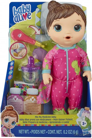 BABY ALIVE Chorowitek lalka brunetka