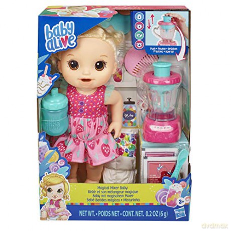 BABY ALIVE Lalka Magical Mixer Baby Strawberry Lalka z mikserem Blondynka