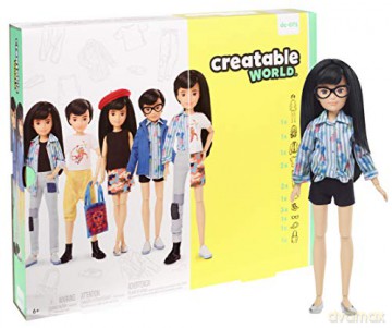 Barbie Lalka Creatable ciemne włosy