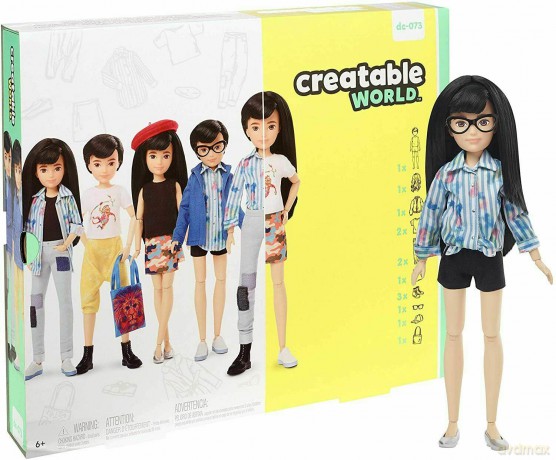 Barbie Lalka Creatable ciemne włosy