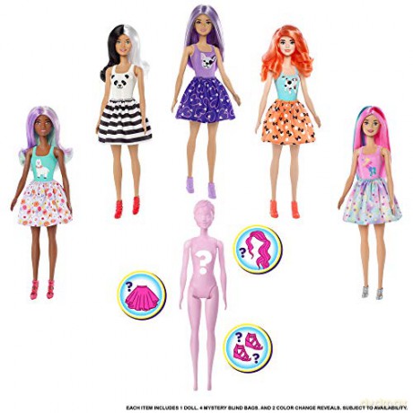 Barbie Lalka Kolorowa niespodzianka