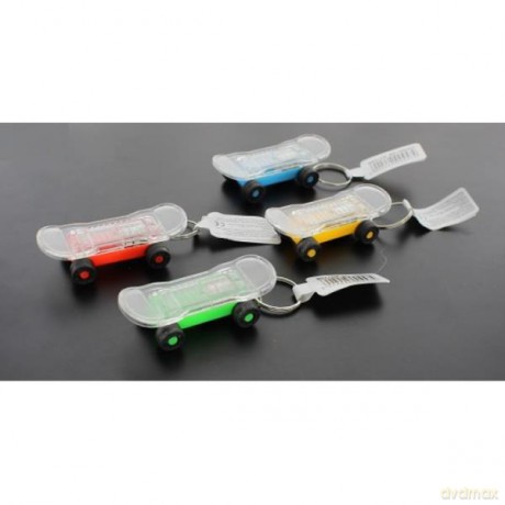 Brelok deskorolka przeźroczysta ze światłem