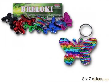 Brelok Motyl cekinowy