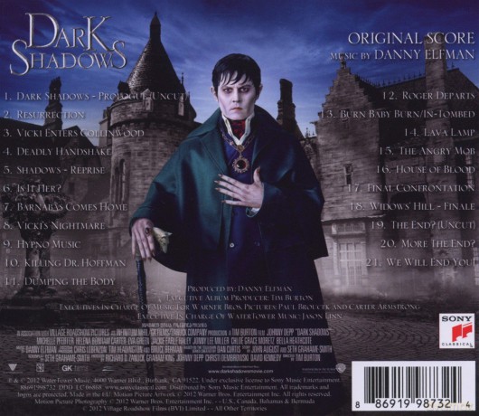 Dark Shadows soundtrack (Mroczne cienie) (Danny Elfman) [CD]