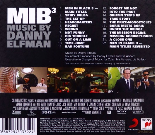 Men In Black 3 soundtrack (Faceci w czerni 3) (Danny Elfman) [CD]