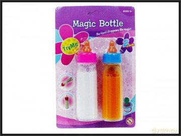 Butelki mleko, sok na blistrze