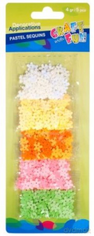 Cekiny pastel kwiaty