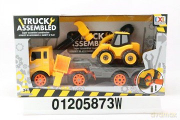 Ciężarówka + traktor do skręcania w pudełku