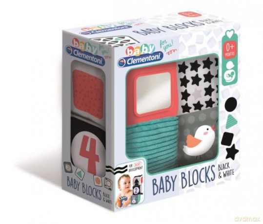 CLEMENTONI baby Czarno-białe kostki