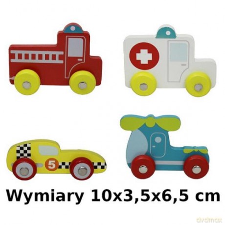 Drewniany pojazd na kółkach (wysyłka losowa)